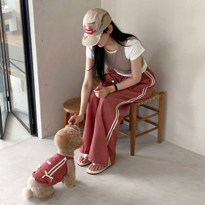 ※予約販売【DURANG RURANG】Cotton Ribbon Track Pants（3color）