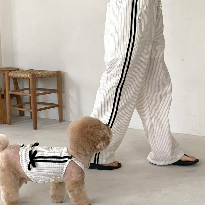 ※予約販売【DURANG RURANG】Cotton Ribbon Track Pants（3color）