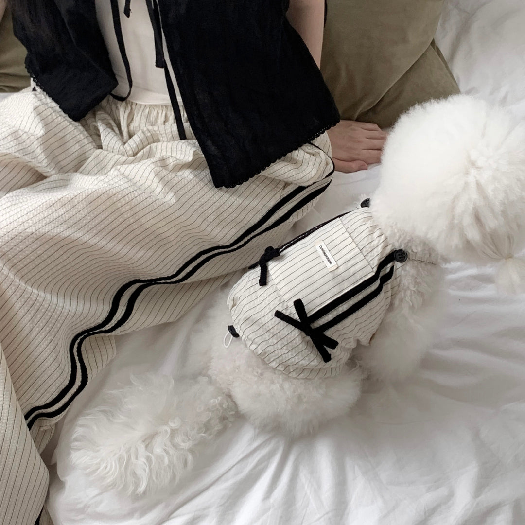 ※予約販売【DURANG RURANG】Cotton Ribbon Track Pants（3color）