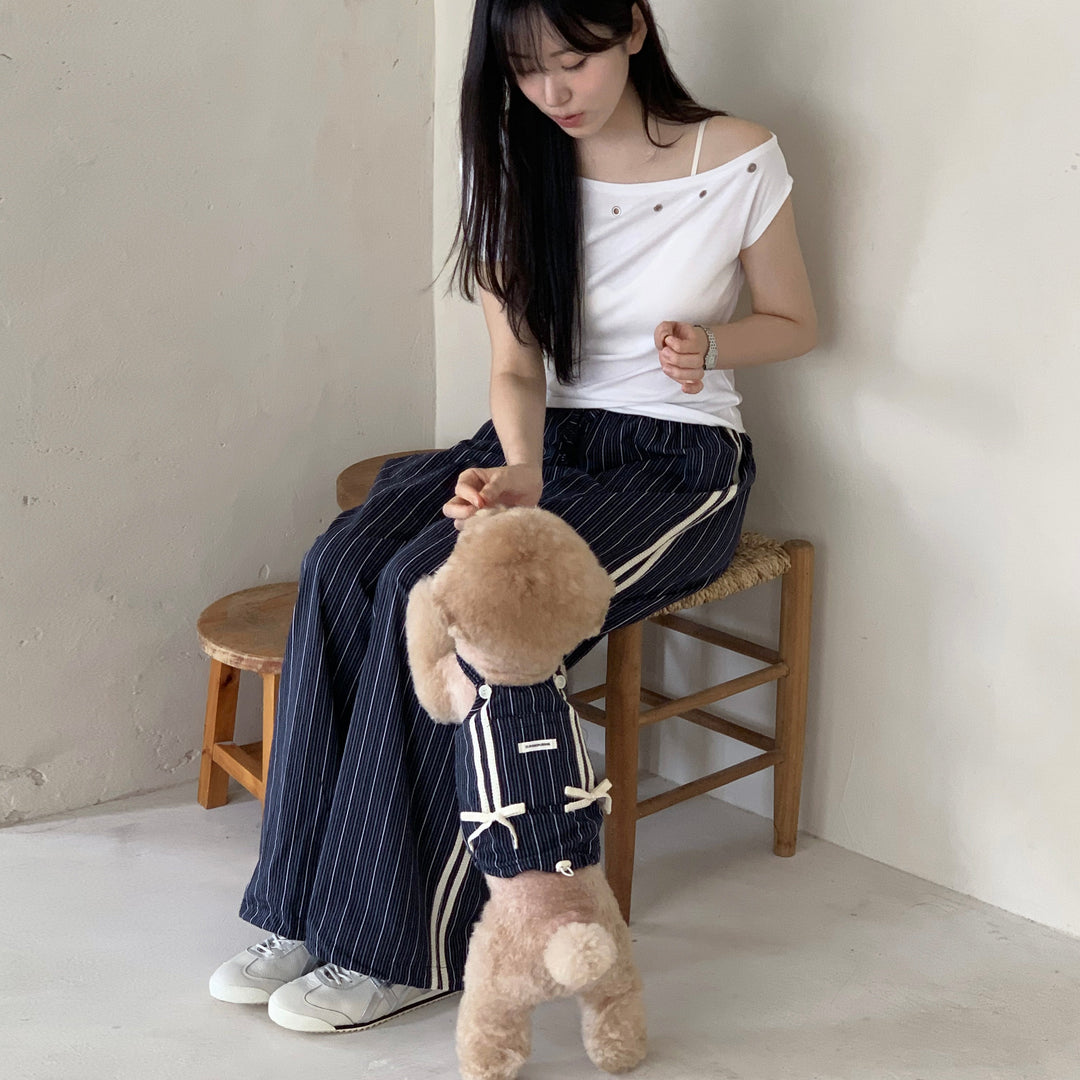 ※予約販売【DURANG RURANG】Cotton Ribbon Track Pants（3color）