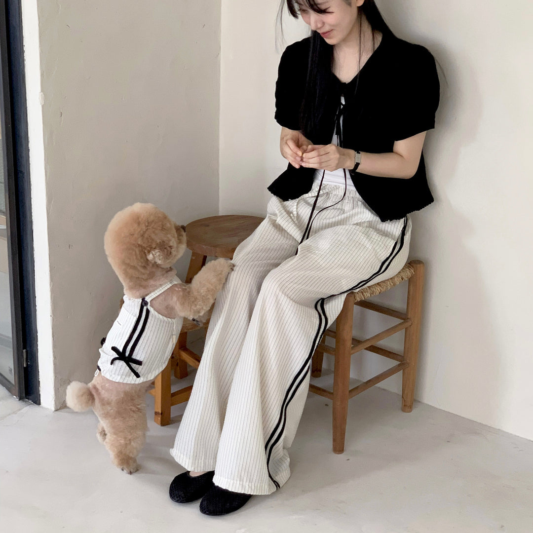 ※予約販売【DURANG RURANG】Cotton Ribbon Track Pants（3color）