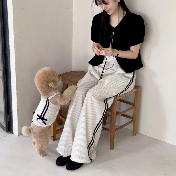 ※予約販売【DURANG RURANG】Cotton Ribbon Track Pants（3color）