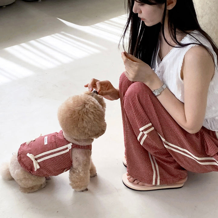 ※予約販売【DURANG RURANG】Cotton Ribbon Top（Brick Red）