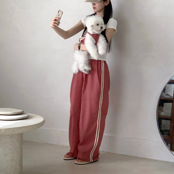 ※予約販売【DURANG RURANG】Cotton Ribbon Top（Brick Red）