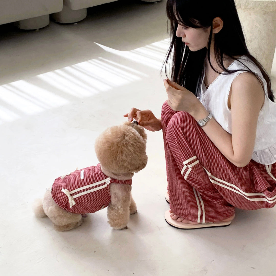 ※予約販売【DURANG RURANG】Cotton Ribbon Top（Brick Red）