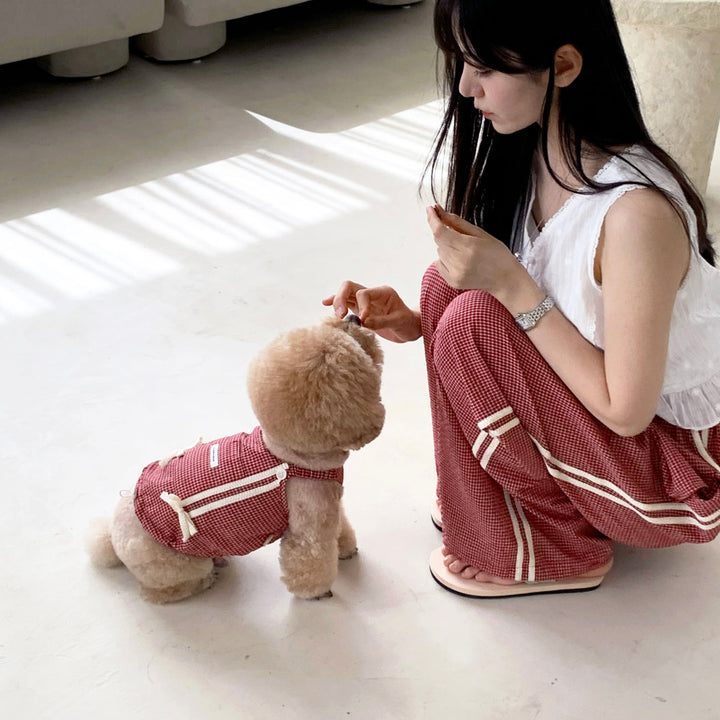 ※予約販売【DURANG RURANG】Cotton Ribbon Top（Brick Red）