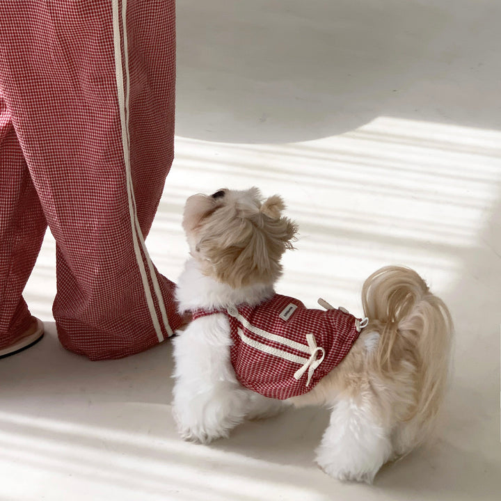 ※予約販売【DURANG RURANG】Cotton Ribbon Top（Brick Red）