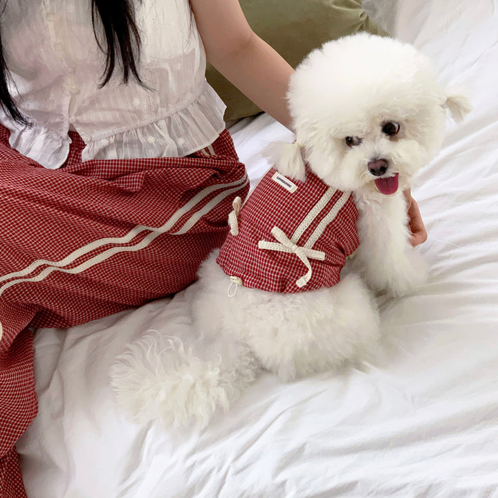 ※予約販売【DURANG RURANG】Cotton Ribbon Top（Brick Red）