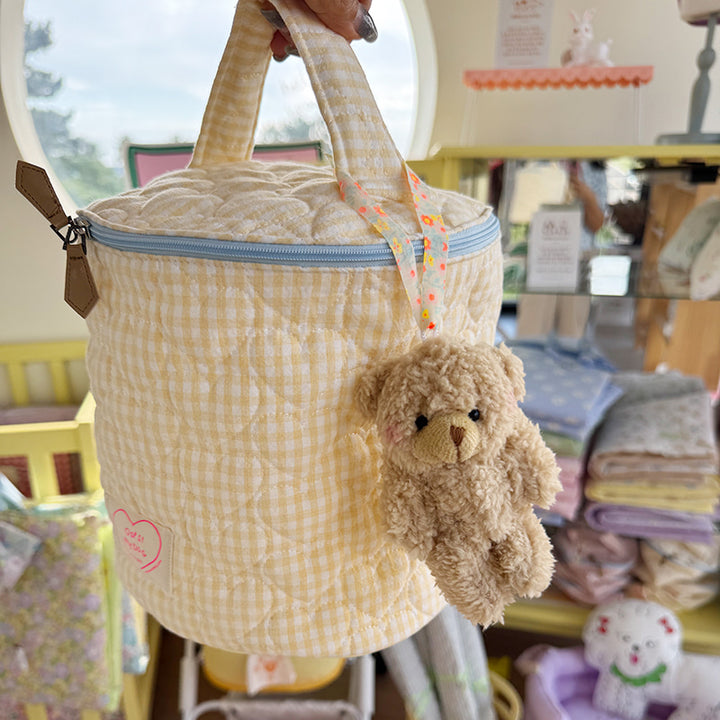 ※予約販売【OOPS! MY DOG】Baby's Cylinder Bag Baby Check（3color）