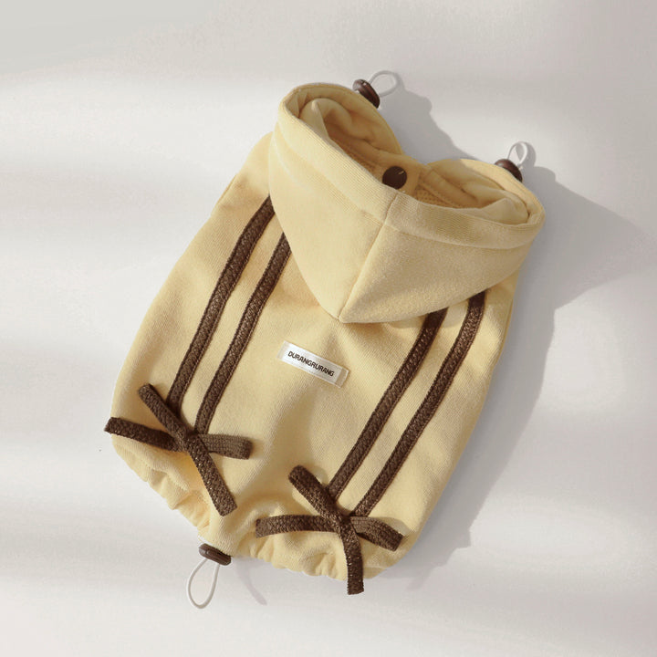 ※予約販売【DURANG RURANG】Ribbon Hoodie Jacket（Butter Yellow）