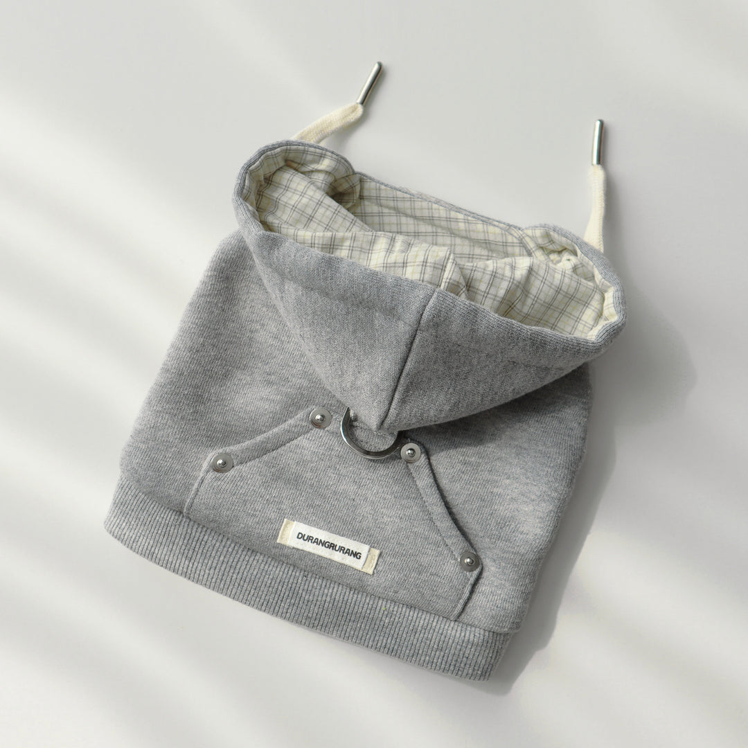 即納【DURANG RURANG】Crop Hoodie Harness（Gray）｜犬用ハーネス