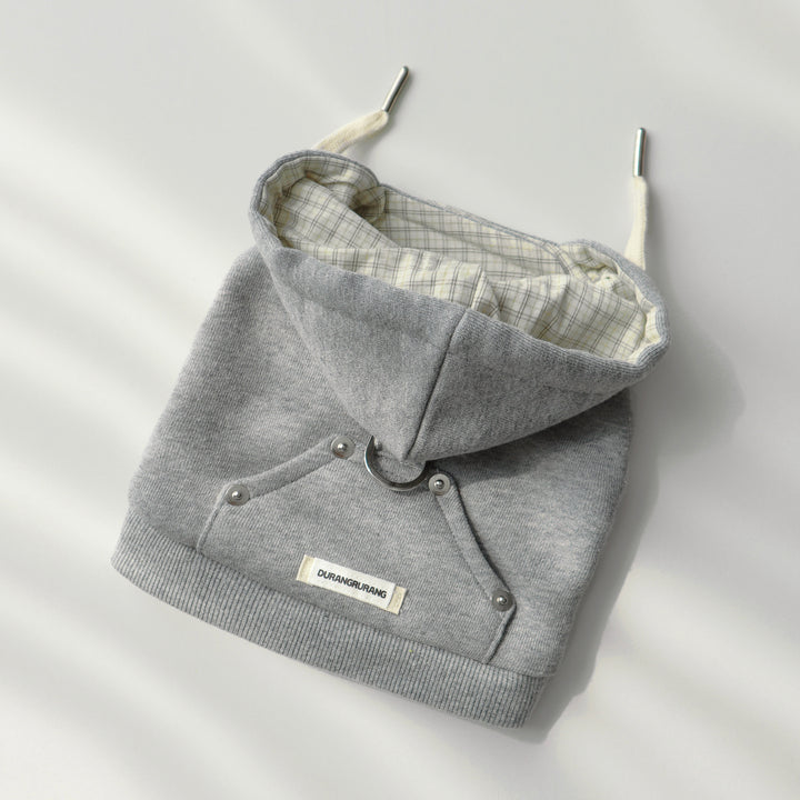 即納【DURANG RURANG】Crop Hoodie Harness（Gray）｜犬用ハーネス