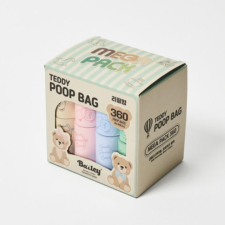※予約販売【Bailey】Teddy Poop Bag - 24ロール（360枚）