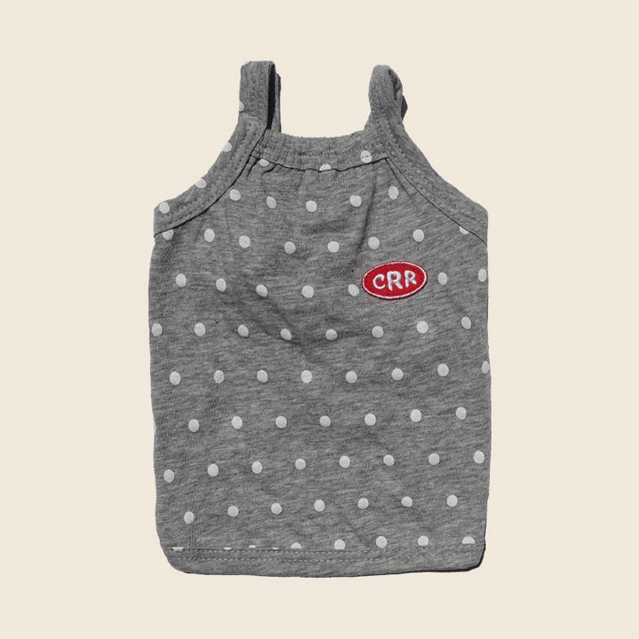 ※予約販売【CRR】Retro Dot Strap Top（Gray）