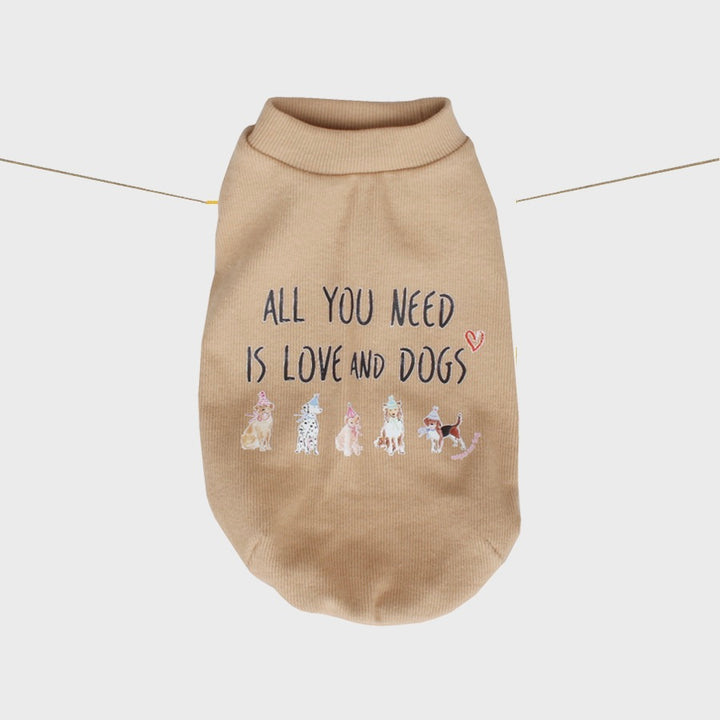 ※予約販売【OOPS! MY DOG】My Quote T（Camel）