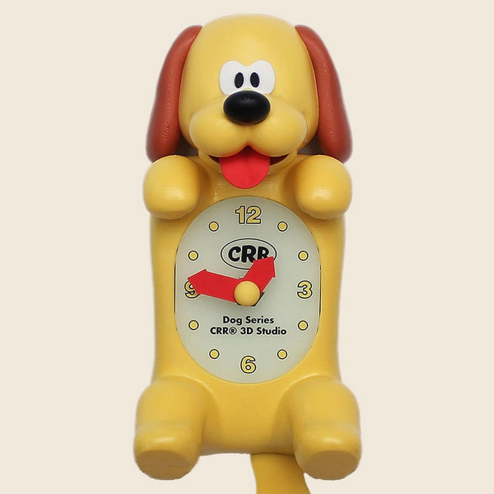 ※予約販売【CRR】Shaketail Out the Tongue Mini Wall Clock（Yellow Dog）