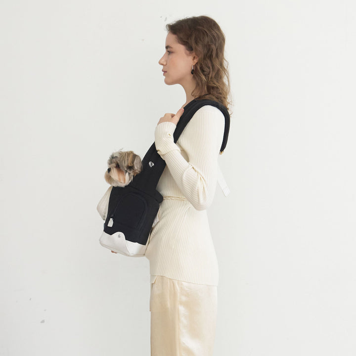 ※予約販売【seoru】Heart Veru Bag（Black）｜犬用バッグ