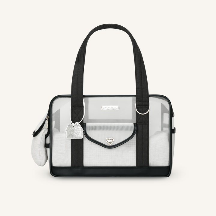 ※予約販売【seoru】Mesh Ballon Bag（Black&Grey）※LINE＆メルマガ限定先行SALE対象外