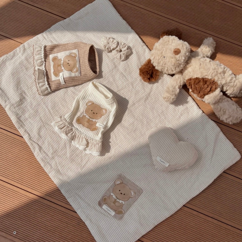 即納【Hi Yeboo】Bobo Bear Sleeveless（Ivory / Brown）