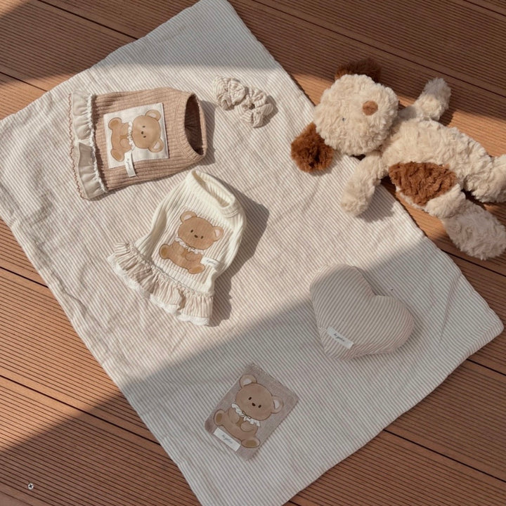 即納【Hi Yeboo】Bobo Bear Sleeveless（Ivory / Brown）
