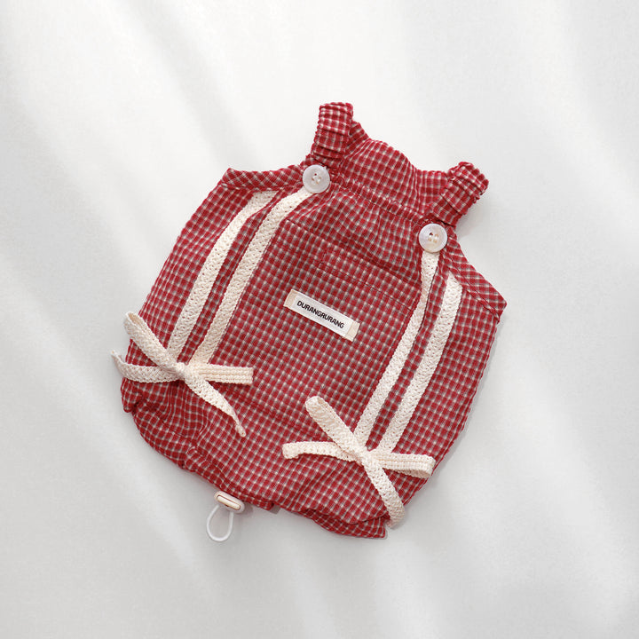 ※予約販売【DURANG RURANG】Cotton Ribbon Top（Brick Red）