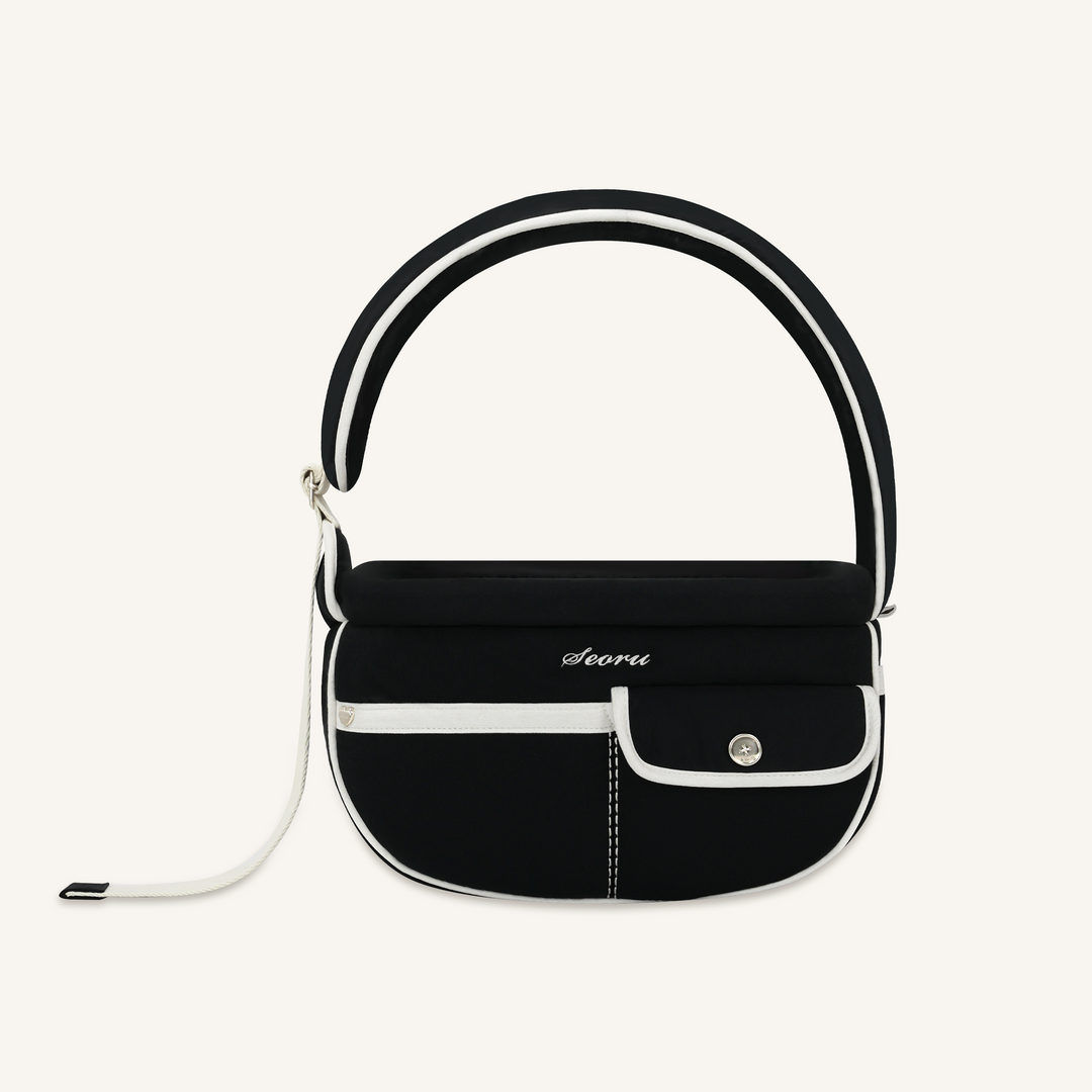 ※予約販売【seoru】Pocket Valentine Bag（Black）｜犬用バッグ
