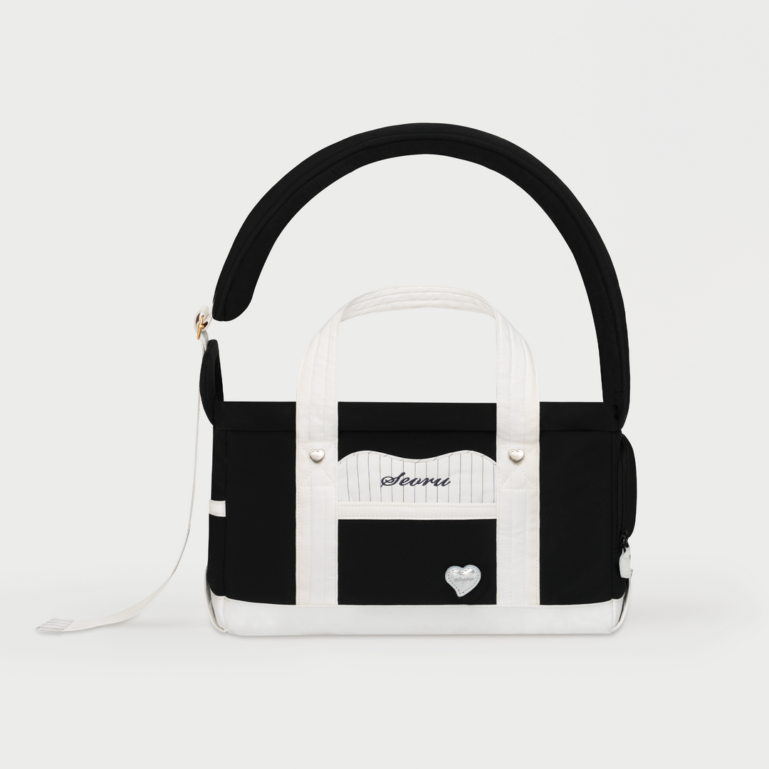 ※予約販売【seoru】Heart Veru Bag（Black）｜犬用バッグ