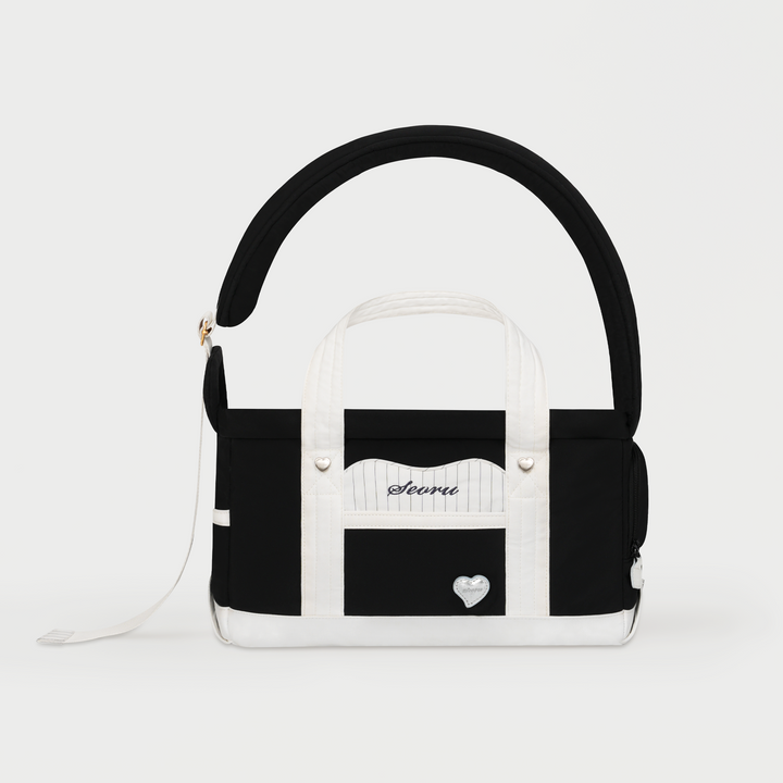 ※予約販売【seoru】Heart Veru Bag（Black）｜犬用バッグ