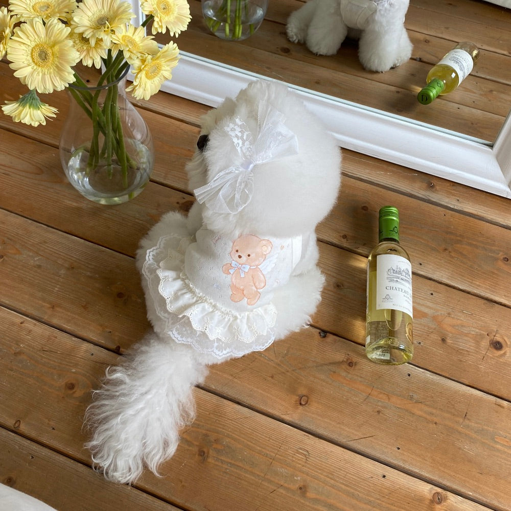 ※予約販売【Hi Yeboo】Cupid Bear Ops（Pink / Ivory）