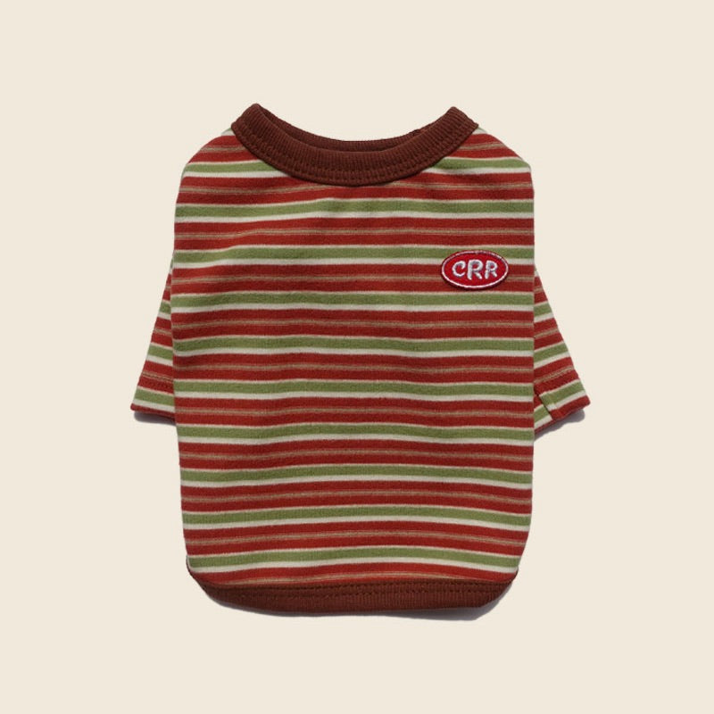 ※予約販売【CRR】Autumn Stripe Top（Olive Brown）