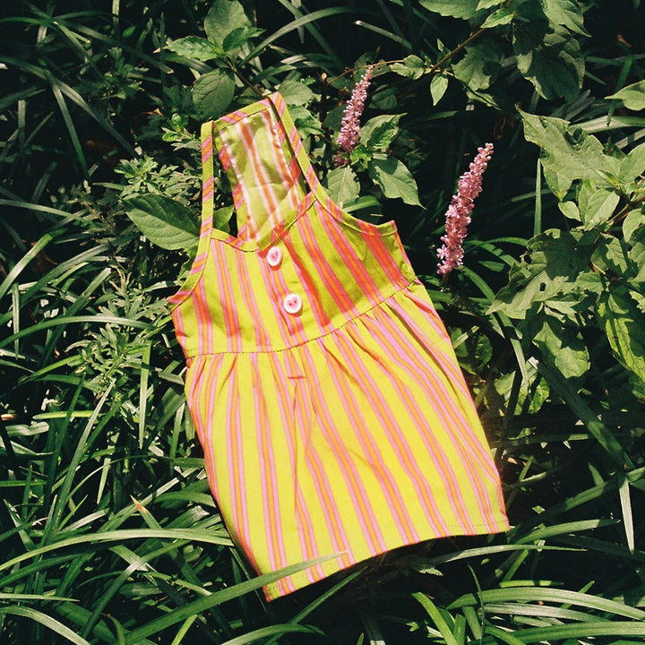 即納【noonoosoom】Stripe Dress（Orange）