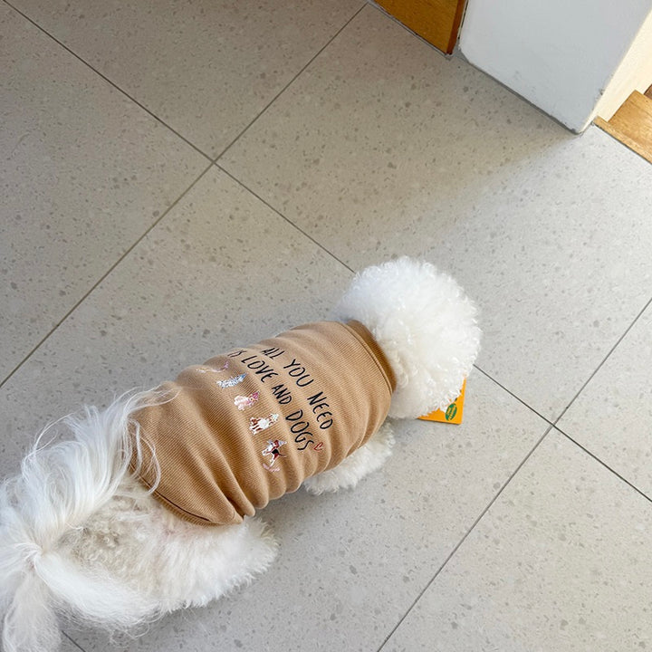 ※予約販売【OOPS! MY DOG】My Quote T（Camel）