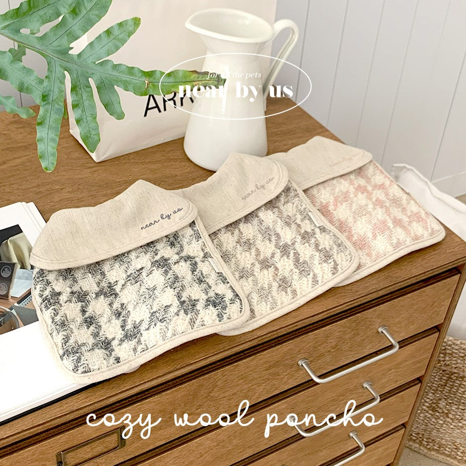 ※予約販売【near by us】cozy wool poncho(classic beige)