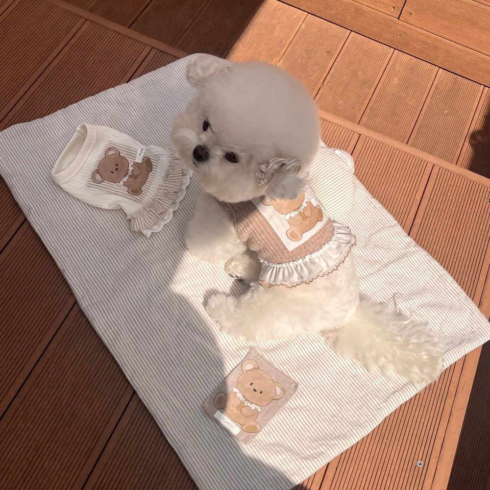 即納【Hi Yeboo】Bobo Bear Sleeveless（Ivory / Brown）