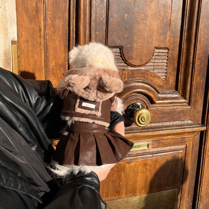 ※予約販売【Hi Yeboo】Seine Leather Skirt（Brown）