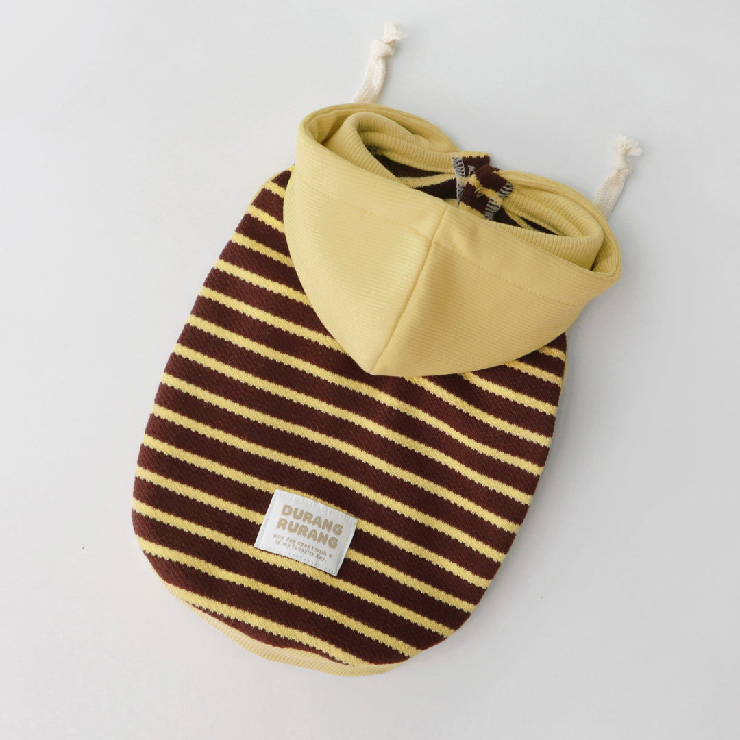 即納【DURANG RURANG】Nutty Hoodie Vest（Mocha Yellow）