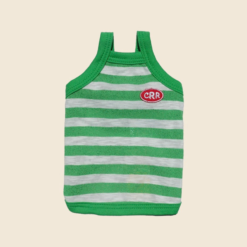 ※予約販売【CRR】Marine Stripe Strap Top（Green）