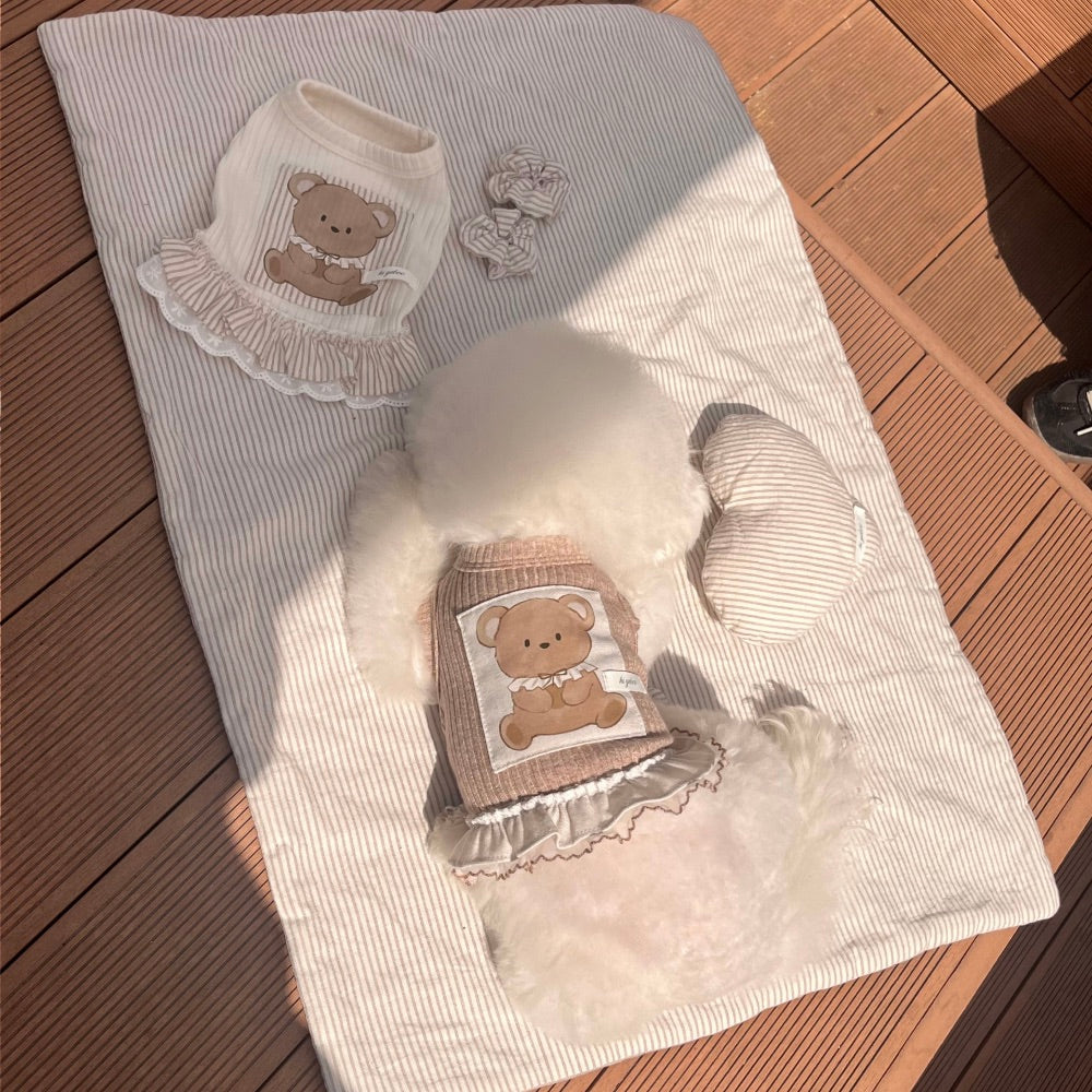 即納【Hi Yeboo】Bobo Bear Sleeveless（Ivory / Brown）
