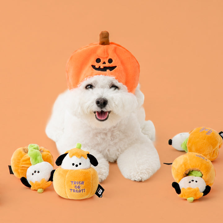※予約販売【BITE ME】Halloween Pumpkin Puppy Stretchy Toy