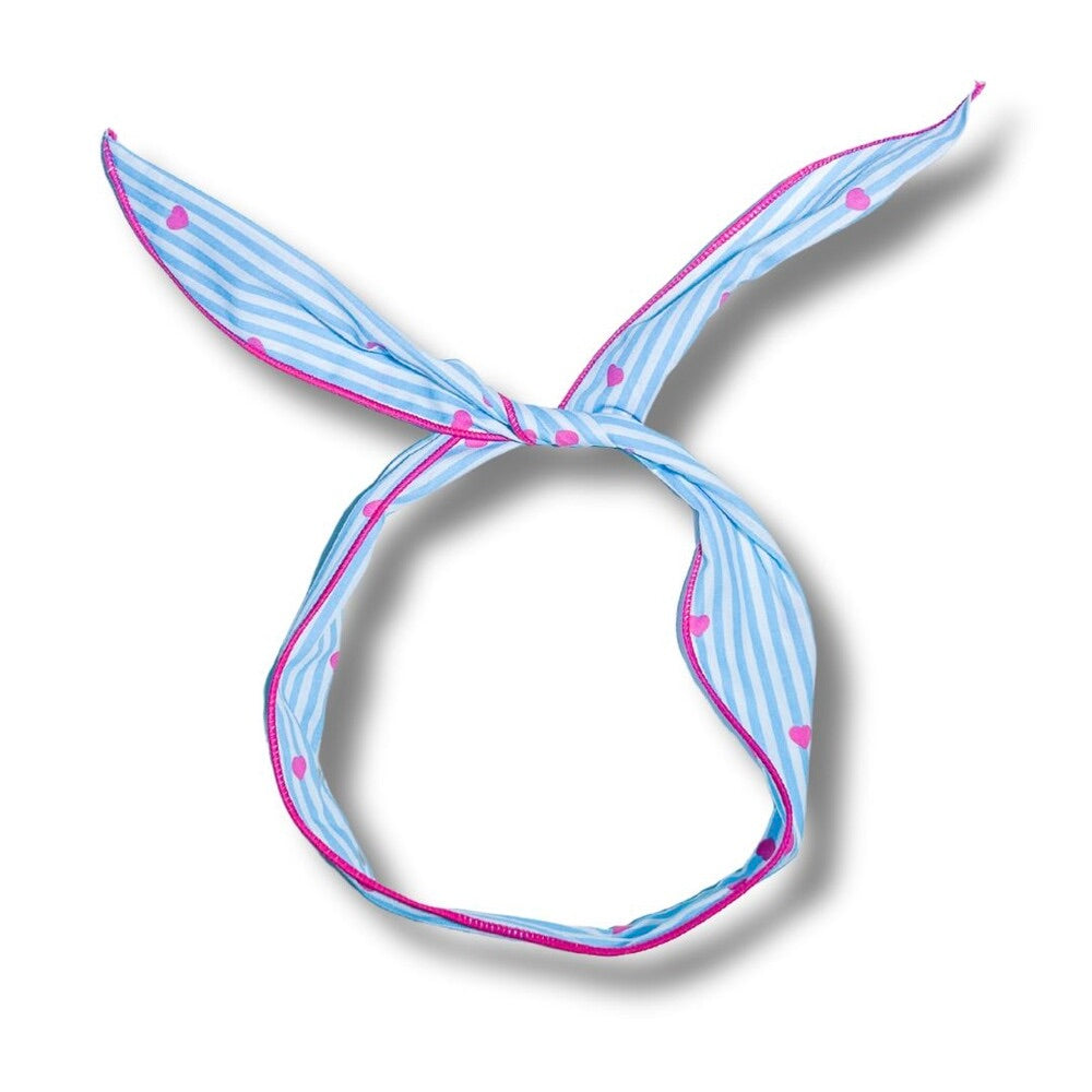 ※予約販売【TOOF】Sweet Heart Stripe Cotton Pajama & Heart stripe headband Set