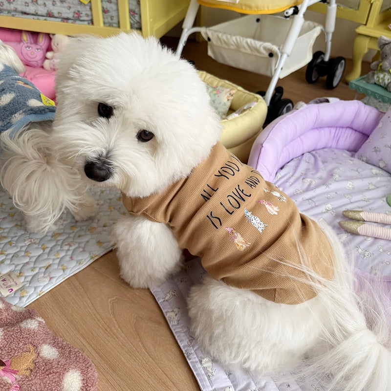※予約販売【OOPS! MY DOG】My Quote T（Camel）