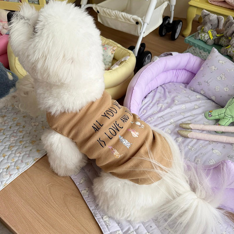 ※予約販売【OOPS! MY DOG】My Quote T（Camel）