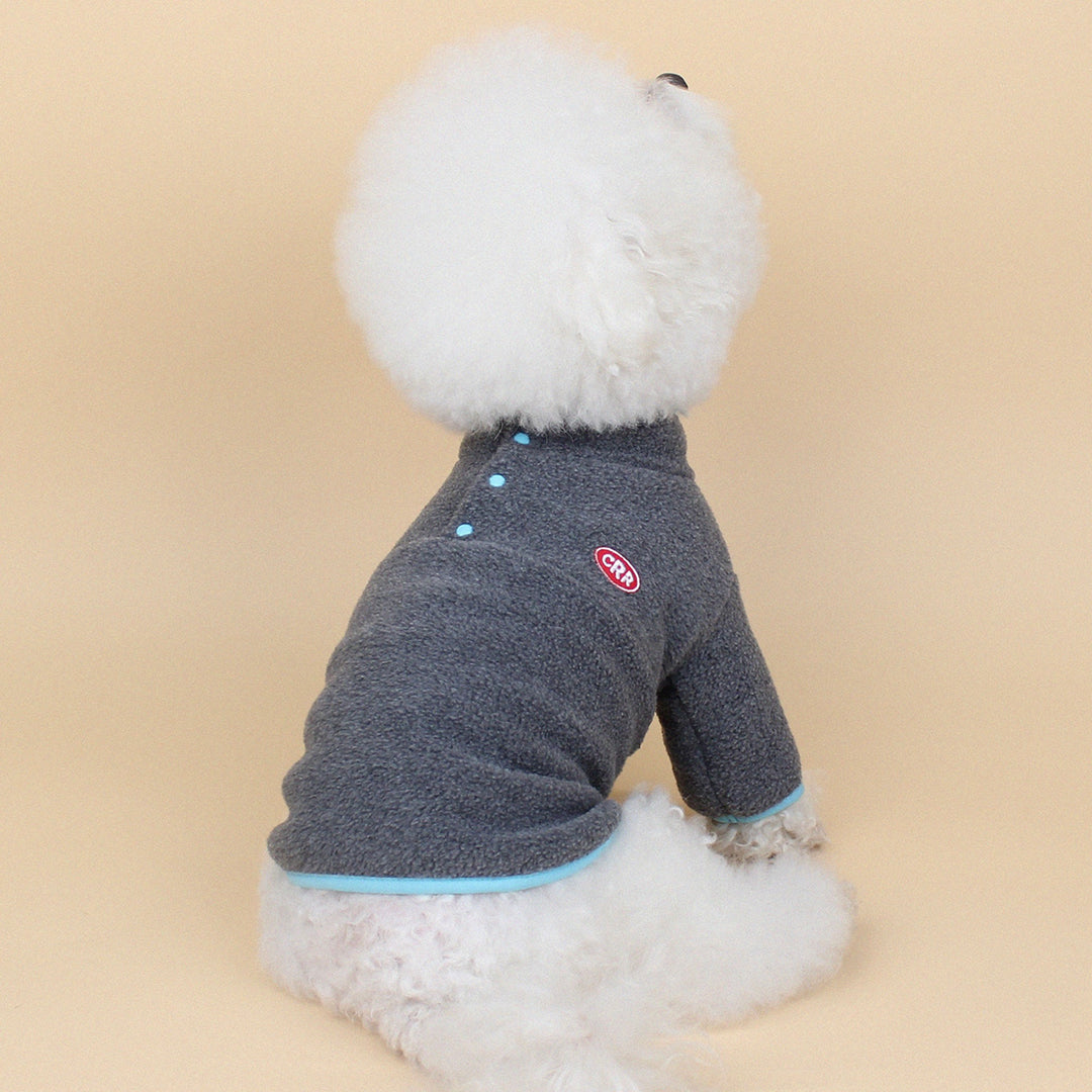 即納【CRR】Retro Fleece Button Tee（Gray）