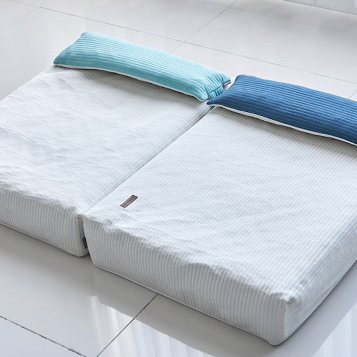 ※予約販売【BARBICHON】Allergy care topper mat（Ivory）S size【Pillow Set(Ivory/Mint)】