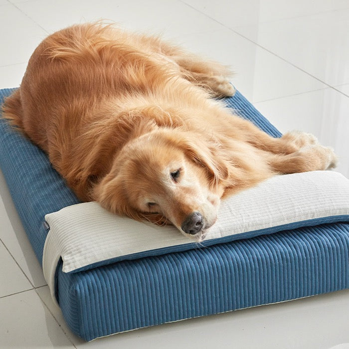 ※予約販売【BARBICHON】Allergy care topper mat（Navy）L size Big Dog