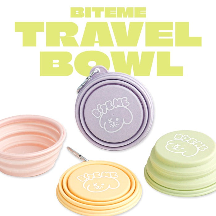 即納【BITE ME】NEW Foldable Travel Bowl pastel color
