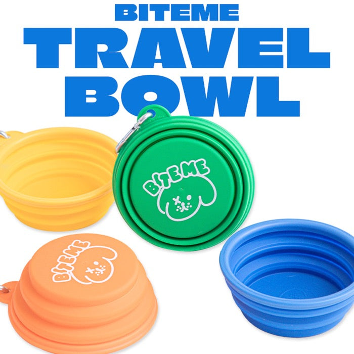 即納【BITE ME】NEW Foldable Travel Bowl vivid color
