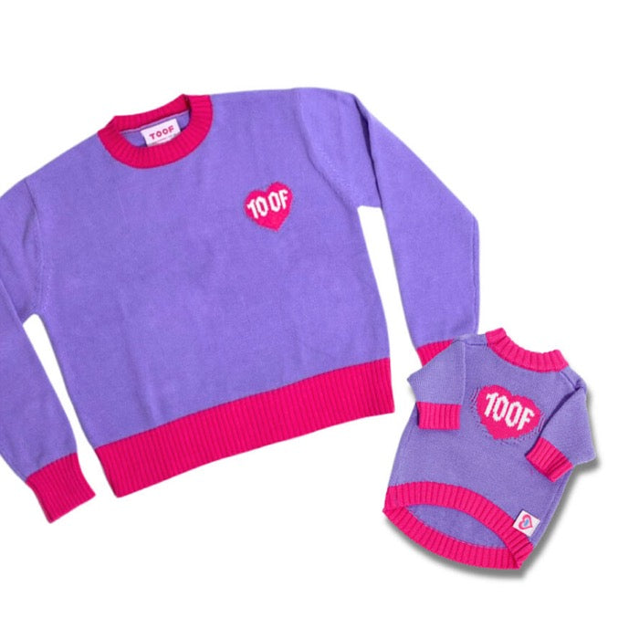 ※予約販売【TOOF】HEART LOGO SWEATER（Purple）