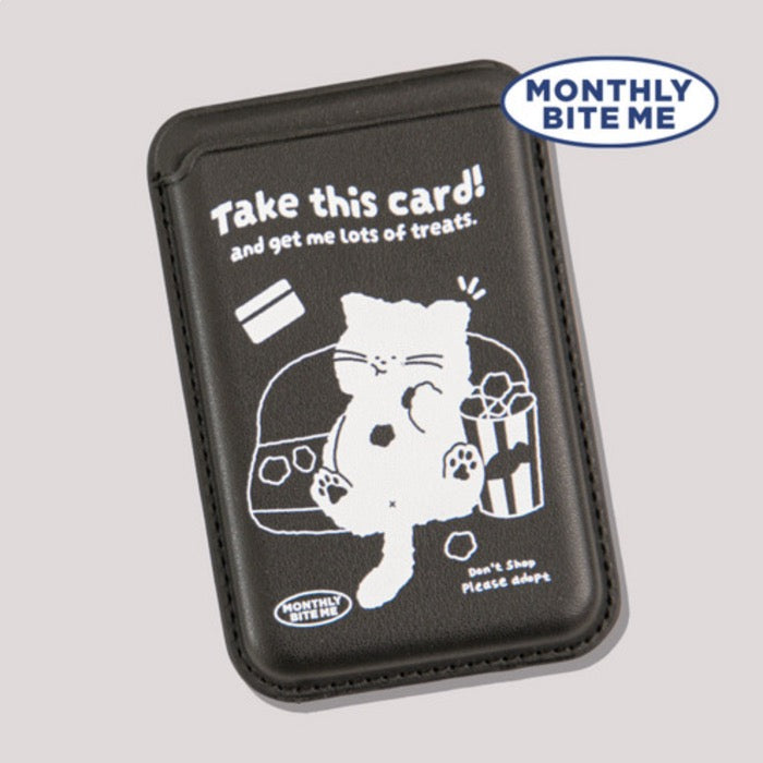 即納【BITE ME】Monthly Biteme November - Magsafe Card Wallet (dog / cat)
