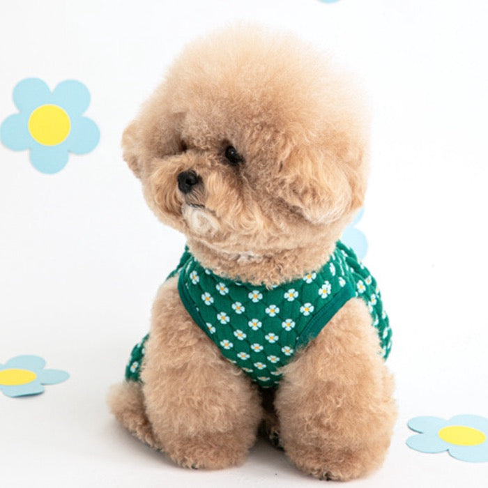 ※予約販売【BITE ME】Daisy Quilted Romper（Green）